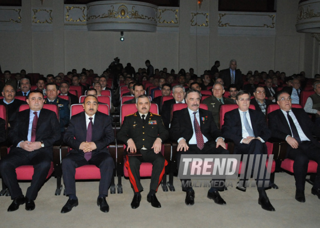 Solemn ceremony under the motto "Azerbaijani veterans of Afghanistan ready for any order of the Supreme Commander!" dedicated to the 25th anniversary of the Soviet troops withdrawal from Afghanistan. Baku, Azerbaijan, Feb.19, 2014 