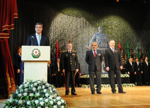 Solemn ceremony under the motto "Azerbaijani veterans of Afghanistan ready for any order of the Supreme Commander!" dedicated to the 25th anniversary of the Soviet troops withdrawal from Afghanistan. Baku, Azerbaijan, Feb.19, 2014 