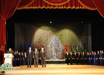 Solemn ceremony under the motto "Azerbaijani veterans of Afghanistan ready for any order of the Supreme Commander!" dedicated to the 25th anniversary of the Soviet troops withdrawal from Afghanistan. Baku, Azerbaijan, Feb.19, 2014 