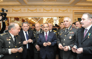 Solemn ceremony under the motto "Azerbaijani veterans of Afghanistan ready for any order of the Supreme Commander!" dedicated to the 25th anniversary of the Soviet troops withdrawal from Afghanistan. Baku, Azerbaijan, Feb.19, 2014 