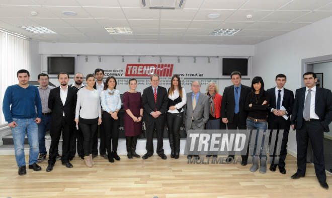 The U.S. ambassador to Azerbaijan, Richard Morningstar, has visited the Trend Agency's office. Baku, Azerbaijan, Feb.20, 2014 