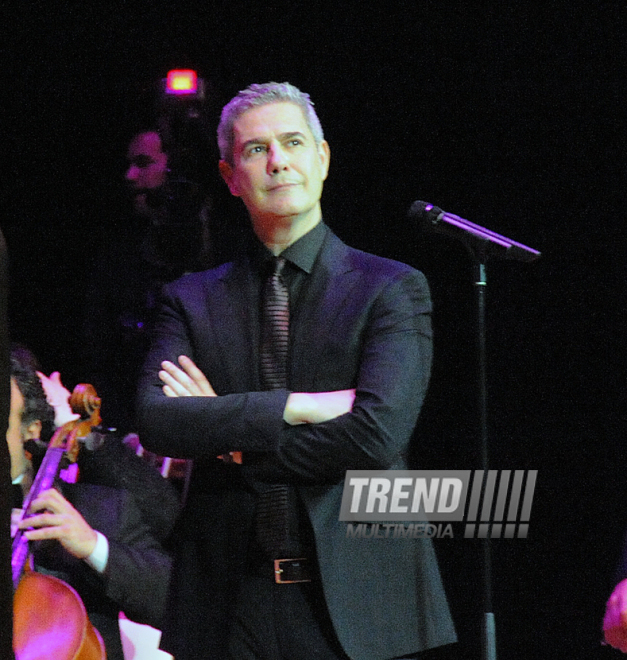 Concert by the famous Italian tenor Alessandro Safina. Baku, Azerbaijan, Feb.21, 2014