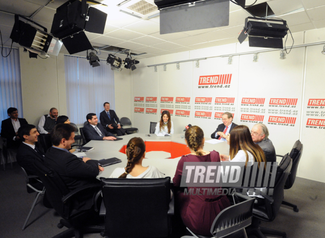 The U.S. ambassador to Azerbaijan, Richard Morningstar, has visited the Trend Agency's office. Baku, Azerbaijan, Feb.20, 2014 