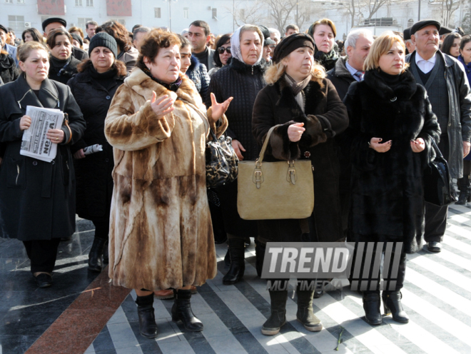 Azerbaijani public reveres memory of Khojaly genocide victims. Baku, Azerbaijan, Feb.26, 2014