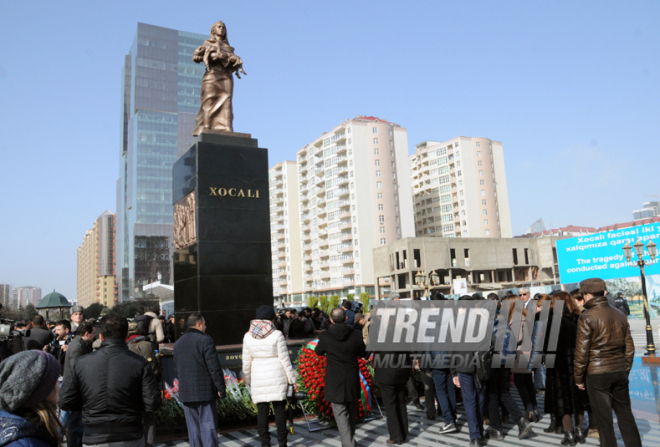 Azerbaijani public reveres memory of Khojaly genocide victims. Baku, Azerbaijan, Feb.26, 2014