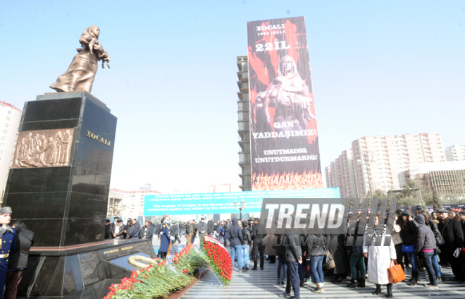 Azerbaijani public reveres memory of Khojaly genocide victims. Baku, Azerbaijan, Feb.26, 2014