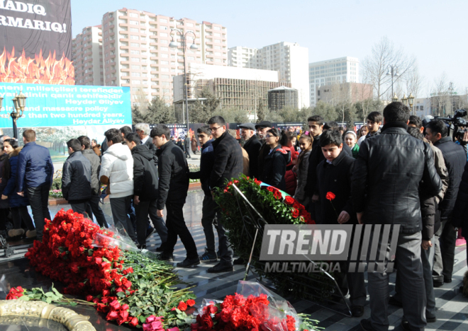 Azerbaijani public reveres memory of Khojaly genocide victims. Baku, Azerbaijan, Feb.26, 2014