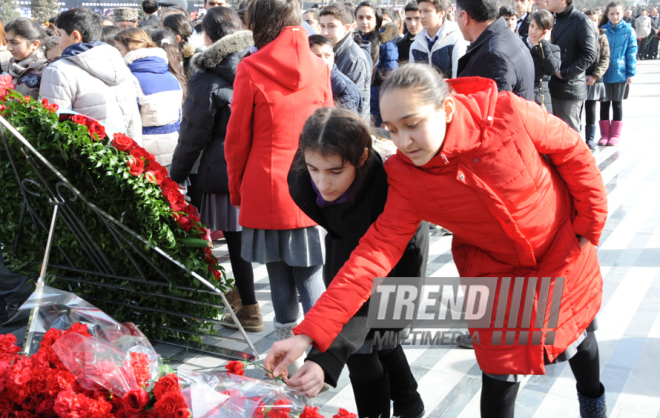 Azerbaijani public reveres memory of Khojaly genocide victims. Baku, Azerbaijan, Feb.26, 2014