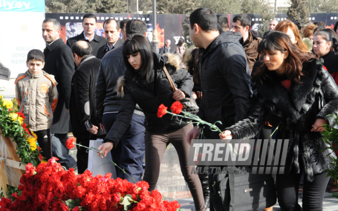 Azerbaijani public reveres memory of Khojaly genocide victims. Baku, Azerbaijan, Feb.26, 2014