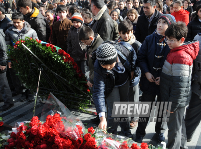 Azerbaijani public reveres memory of Khojaly genocide victims. Baku, Azerbaijan, Feb.26, 2014