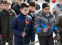 Some 613 people were killed, 1,000 civilians of different age became invalid as a result of bullet wounds during the Khojaly genocide. About 106 women, 63 children, 70 old men were killed. Eight families were completely annihilated, 130 children lost one parent, while 25 both lost both parents. Baku, Azerbaijan, Feb.26, 2014