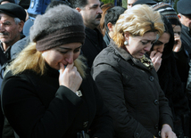 Some 613 people were killed, 1,000 civilians of different age became invalid as a result of bullet wounds during the Khojaly genocide. About 106 women, 63 children, 70 old men were killed. Eight families were completely annihilated, 130 children lost one parent, while 25 both lost both parents. Baku, Azerbaijan, Feb.26, 2014