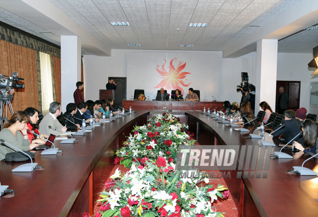 "Eurovision-2014" mahnı müsabiqəsində Azərbaycanı təmsil edəcək Dilarə Kazımovanın mətbuat konfransı. Bakı, Azərbaycan, 03 mart 2014