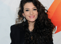 Press-conference of Azerbaijani representative at Eurovision-2014 song contest Dilara Kazimova. Baku, Azerbaijan, March 03, 2014