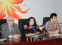 Press-conference of Azerbaijani representative at Eurovision-2014 song contest Dilara Kazimova. Baku, Azerbaijan, March 03, 2014