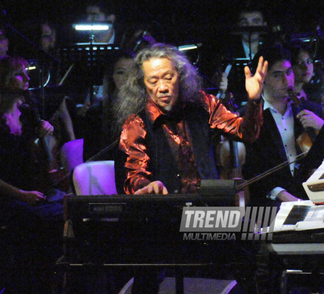 The solo concert of Kitaro, a worldwide famous Japanese recording artist, composer, musician, arranger, and the winner of a Grammy and a Golden Globe Award. Baku, Azerbaijan, March 07, 2014