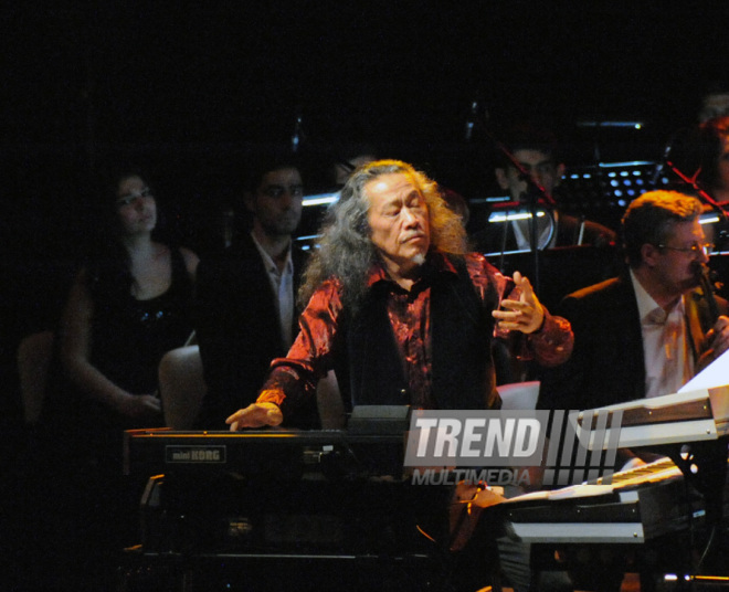 The solo concert of Kitaro, a worldwide famous Japanese recording artist, composer, musician, arranger, and the winner of a Grammy and a Golden Globe Award. Baku, Azerbaijan, March 07, 2014