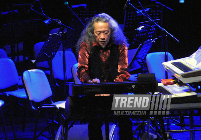 The solo concert of Kitaro, a worldwide famous Japanese recording artist, composer, musician, arranger, and the winner of a Grammy and a Golden Globe Award. Baku, Azerbaijan, March 07, 2014