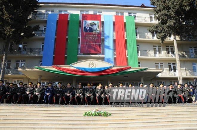 Solemn event marks 10th anniversary of naming High Military School after Heydar Aliyev. Baku, Azerbaijan, March 14, 2014