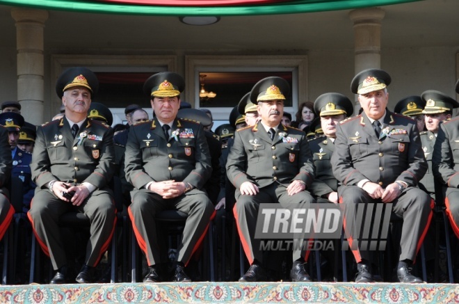 Solemn event marks 10th anniversary of naming High Military School after Heydar Aliyev. Baku, Azerbaijan, March 14, 2014