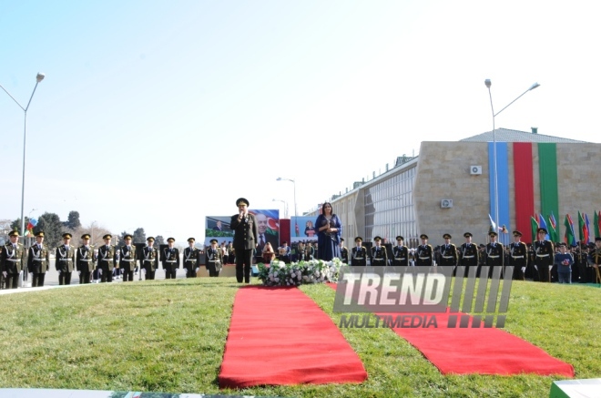 Solemn event marks 10th anniversary of naming High Military School after Heydar Aliyev. Baku, Azerbaijan, March 14, 2014