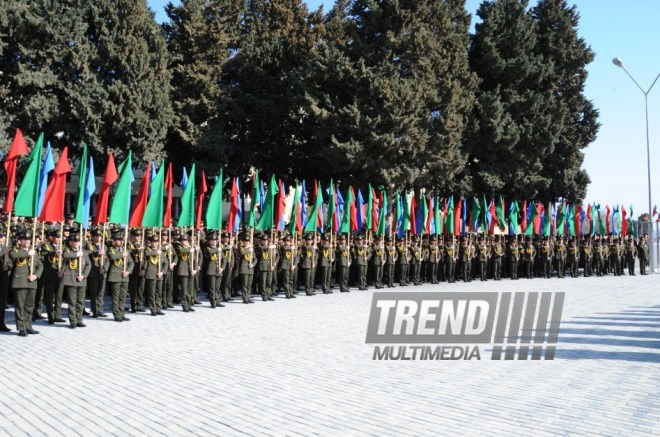 Solemn event marks 10th anniversary of naming High Military School after Heydar Aliyev. Baku, Azerbaijan, March 14, 2014