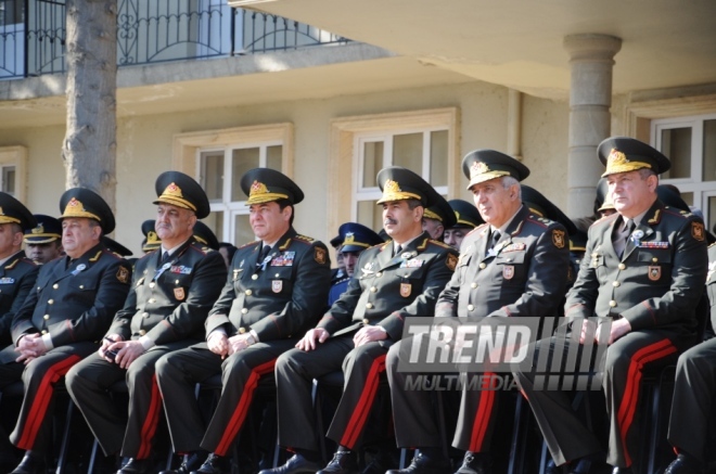 Solemn event marks 10th anniversary of naming High Military School after Heydar Aliyev. Baku, Azerbaijan, March 14, 2014