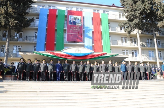 Solemn event marks 10th anniversary of naming High Military School after Heydar Aliyev. Baku, Azerbaijan, March 14, 2014