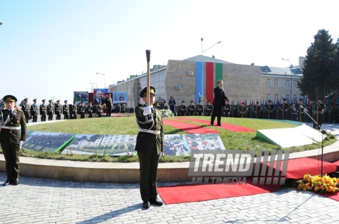 Solemn event marks 10th anniversary of naming High Military School after Heydar Aliyev. Baku, Azerbaijan, March 14, 2014