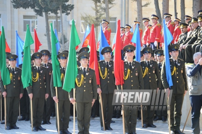 Solemn event marks 10th anniversary of naming High Military School after Heydar Aliyev. Baku, Azerbaijan, March 14, 2014