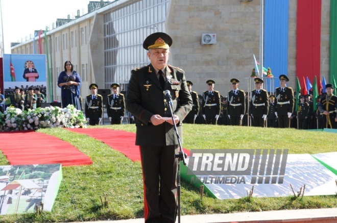 Solemn event marks 10th anniversary of naming High Military School after Heydar Aliyev. Baku, Azerbaijan, March 14, 2014