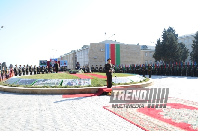 Solemn event marks 10th anniversary of naming High Military School after Heydar Aliyev. Baku, Azerbaijan, March 14, 2014