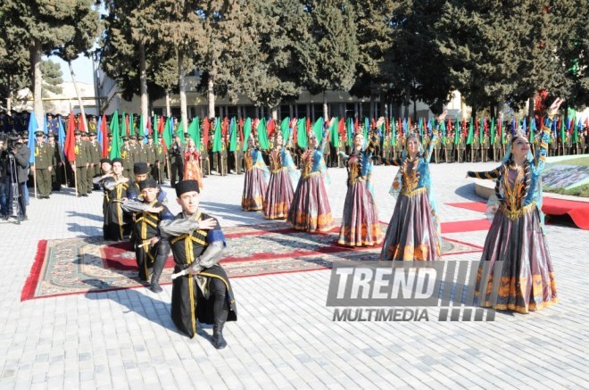 Solemn event marks 10th anniversary of naming High Military School after Heydar Aliyev. Baku, Azerbaijan, March 14, 2014