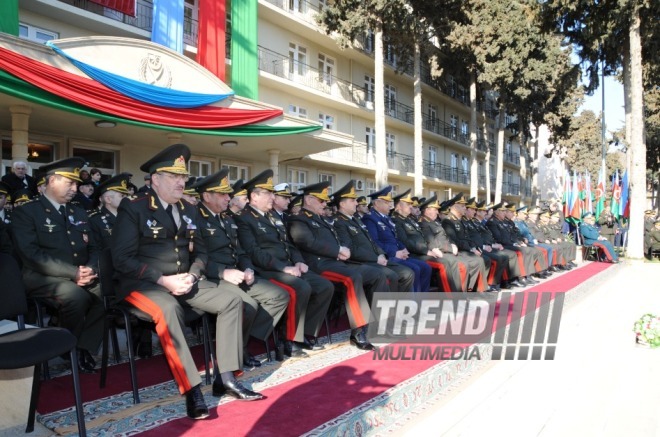 Solemn event marks 10th anniversary of naming High Military School after Heydar Aliyev. Baku, Azerbaijan, March 14, 2014