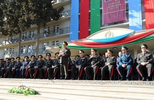 Solemn event marks 10th anniversary of naming High Military School after Heydar Aliyev. Baku, Azerbaijan, March 14, 2014