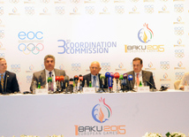 Пресс-конференция, посвященная третьему заседанию Координационного комитета Европейских игр. Баку, Азербайджан, 04 апреля 2014 г.