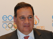 Глава Координационной комиссии Европейского олимпийского комитета Спирос Капралос. Баку, Азербайджан, 04 апреля 2014 г.