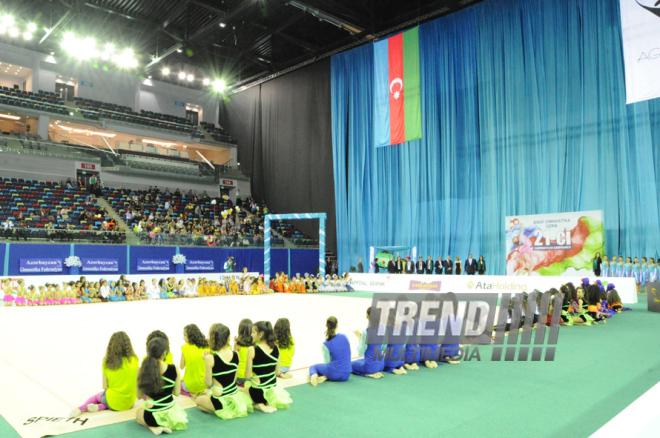 Bədii gimnastika üzrə 21-ci Azərbaycan çempionatı. Bakı, Azərbaycan, 19 aprel 2014