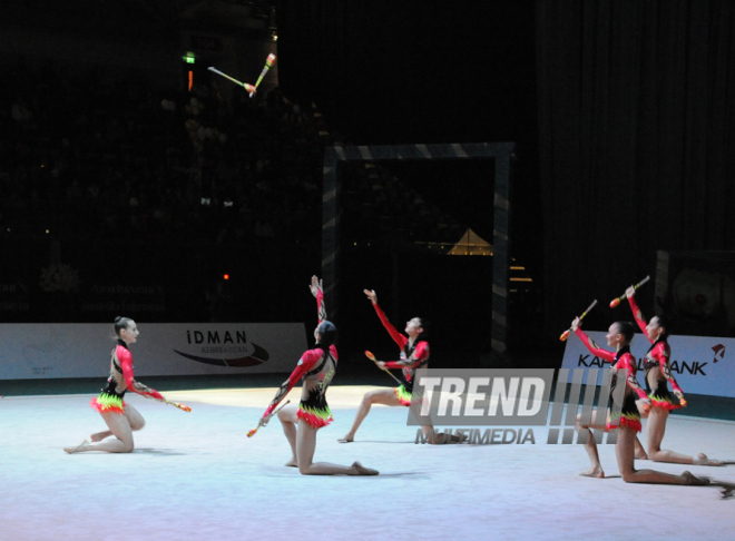 Bədii gimnastika üzrə 21-ci Azərbaycan çempionatı. Bakı, Azərbaycan, 19 aprel 2014