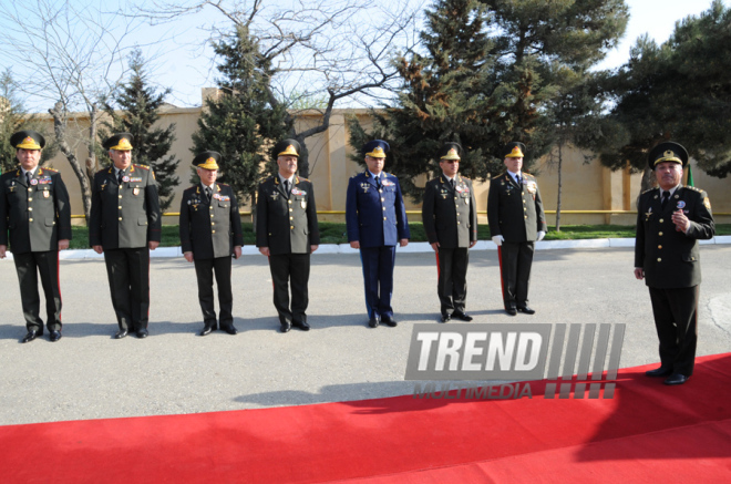 Торжественная церемония по случаю Дня Военного лицея имени Джамшида Нахчыванского. Баку, Азербайджан, 19 апреля 2014 г.