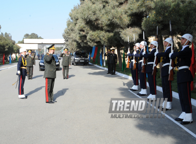 Торжественная церемония по случаю Дня Военного лицея имени Джамшида Нахчыванского. Баку, Азербайджан, 19 апреля 2014 г.