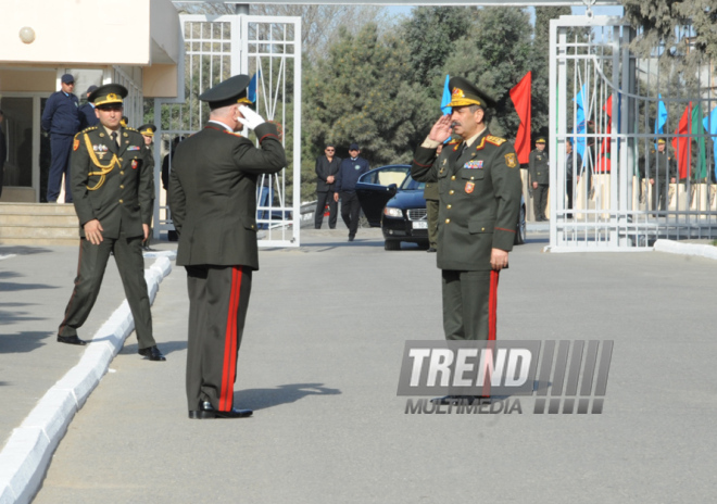 Торжественная церемония по случаю Дня Военного лицея имени Джамшида Нахчыванского. Баку, Азербайджан, 19 апреля 2014 г.