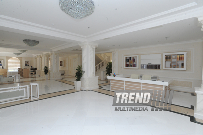 A new building of the “Azerbaijan National Encyclopedia” science center. Baku, Azerbaijan, May 05, 2014 