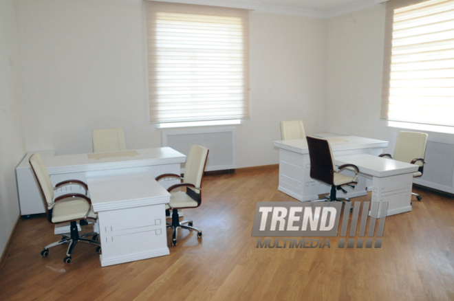 A new building of the “Azerbaijan National Encyclopedia” science center. Baku, Azerbaijan, May 05, 2014 