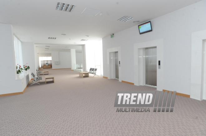 A new building of the Central Library of the Azerbaijan National Academy of Sciences. Baku, Azerbaijan, May 05, 2014