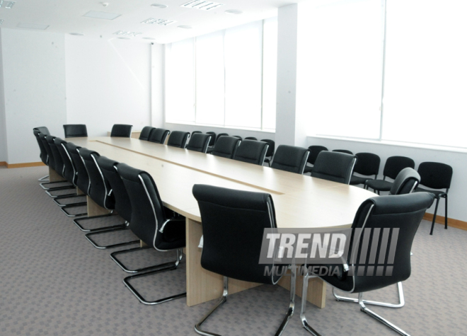 A new building of the Central Library of the Azerbaijan National Academy of Sciences. Baku, Azerbaijan, May 05, 2014