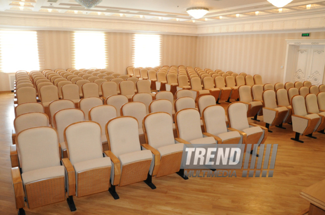 A new building of the “Azerbaijan National Encyclopedia” science center. Baku, Azerbaijan, May 05, 2014 