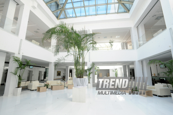 Azərbaycan Milli Elmlər Akademiyası Mərkəzi Kitabxanasının yeni binası. Bakı, Azərbaycan, 05 may 2014