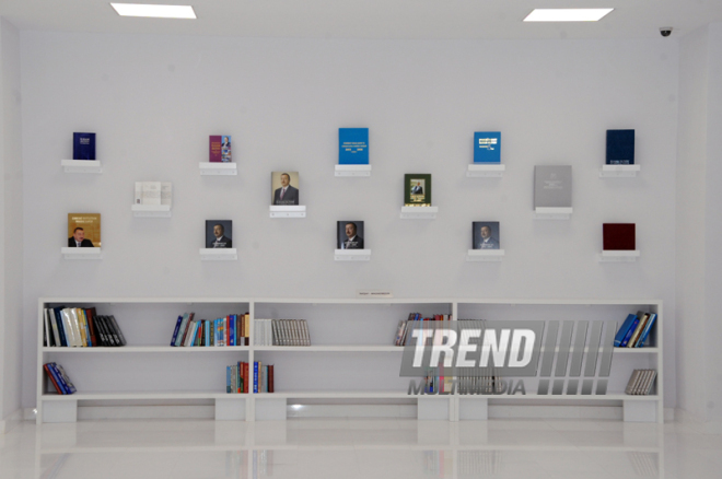 A new building of the Central Library of the Azerbaijan National Academy of Sciences. Baku, Azerbaijan, May 05, 2014