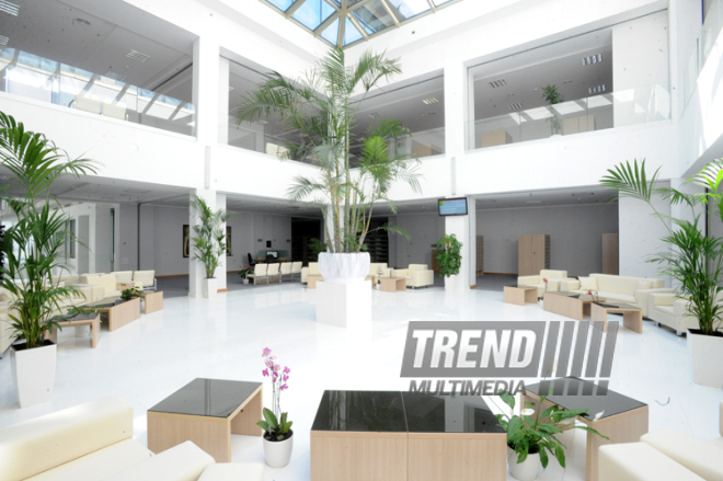 Azərbaycan Milli Elmlər Akademiyası Mərkəzi Kitabxanasının yeni binası. Bakı, Azərbaycan, 05 may 2014